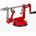 thumbnail image 1 of Hand Crank 3-in-1 Apple Peeler Metal Apple Peeler for Fruits and Vegetables, Red, 1 of 5