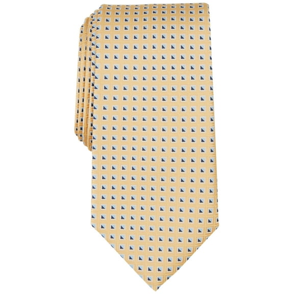 Club Room Mens Necktie  Thorton Yellow Dot Pattern Tie
