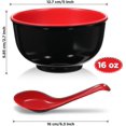 thumbnail image 2 of 10 Pack Miso Soup Bowl Set with Spoons, 16 Oz Unbreakable Melamine  Ramen Bowls, , Dishwasher Safe, for Udon, Pho, Salad, and Cereal, 2 of 6