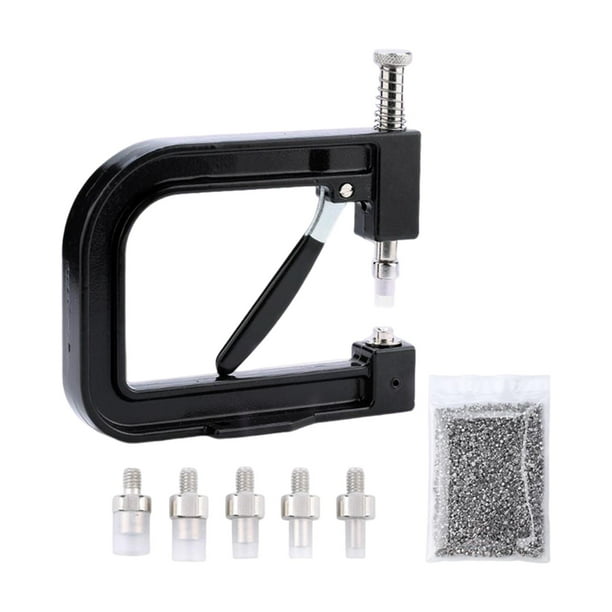 Máquina De Ajuste De Perlas De Prensa Manual, Punzonadora De Cuentas Para Sombrero, Ropa Negra Sunnimix Máquina de ajuste de perlas