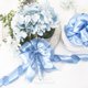 thumbnail image 3 of Cinta decorativa Ribbli satinada con alambre de 3,8 cm y 18,3 m, color azul claro, 3 of 4