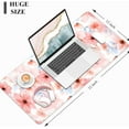 thumbnail image 3 of Desk Mat, Large Mouse Pad, 31.5" x 11.8" XXL Extended Gaming Mousepad, Desktop Decor Desk Pad, Cute Men Women Office Supplies and Accessories, XL Mouse Pad for Laptop & Keyboard, Pink Flower, 3 of 6