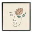thumbnail image 2 of Stupell Industries Floral Outline Casual Doodle Abstract Woman Face Graphic Art Gray Framed Art Print Wall Art, Design by JJ Design House LLC, 2 of 5