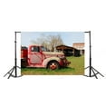 thumbnail image 3 of ABPHOTO 7x5ft Photography Backdrop Rural Old Tree Red Paint Vintage Car Grass Field Scene Photo Background Backdrops, 3 of 4