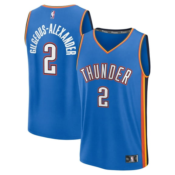 Men's Fanatics Shai Gilgeous-Alexander Blue Oklahoma City Thunder Fast Break Replica Player Jersey - Icon Edition