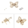 thumbnail image 3 of Women Butterfly Metal DIY Clasp Turn Twist Lock for Handbag Shoulder Bag Purse, 3 of 10
