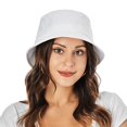 thumbnail image 6 of Unisex Cotton Packable Bucket Hat Sun Hat Plain Colors for Men Women, 6 of 8