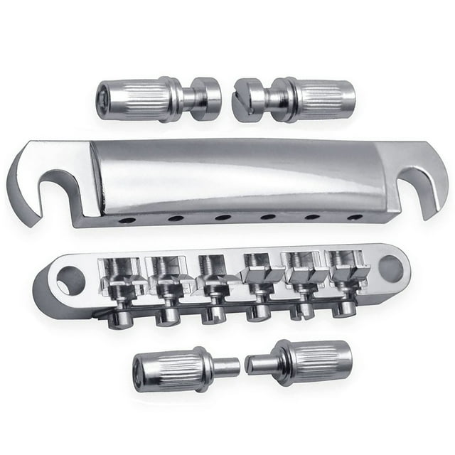 1 Set Guitar Bridge Tailpiece Kit With Studs Upper Lower String Bridge Compatible For Les Paul Sg Electric Guitar
