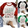 thumbnail image 2 of Otoño empalme ropa de mujer de vacaciones chaqueta de mujer casual mangas tres cuartos letras navideñas GRINCHES, 2 of 4