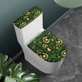 thumbnail image 2 of HELLHERO Green and Gold Four-Leaf Clover Toilet Lid Seat Cover & 2 Pack Toilet Protector Cover & Elastic Bottom for Bathroom Home Comfort, 2 of 7