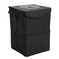thumbnail image 1 of Car Trash Can with Lid - Hanging Car Trash Bag with Storage Pockets, Portable Foldable Waterproof Car Organizer, 10L Large Capacity Car Trash Can, 1 of 5