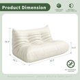 thumbnail image 4 of Gtilzria Lazy Sofa, Bean Bag Chair for Adults Floor Couch, 2 Seat Fireside Chair Lounge Chair for Living Room, Bedroom, Beige, 4 of 9