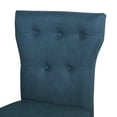 thumbnail image 5 of Castle Place Glam Wooden Linen Upholstered Dining Chairs, Blue, Set of 2, 5 of 9