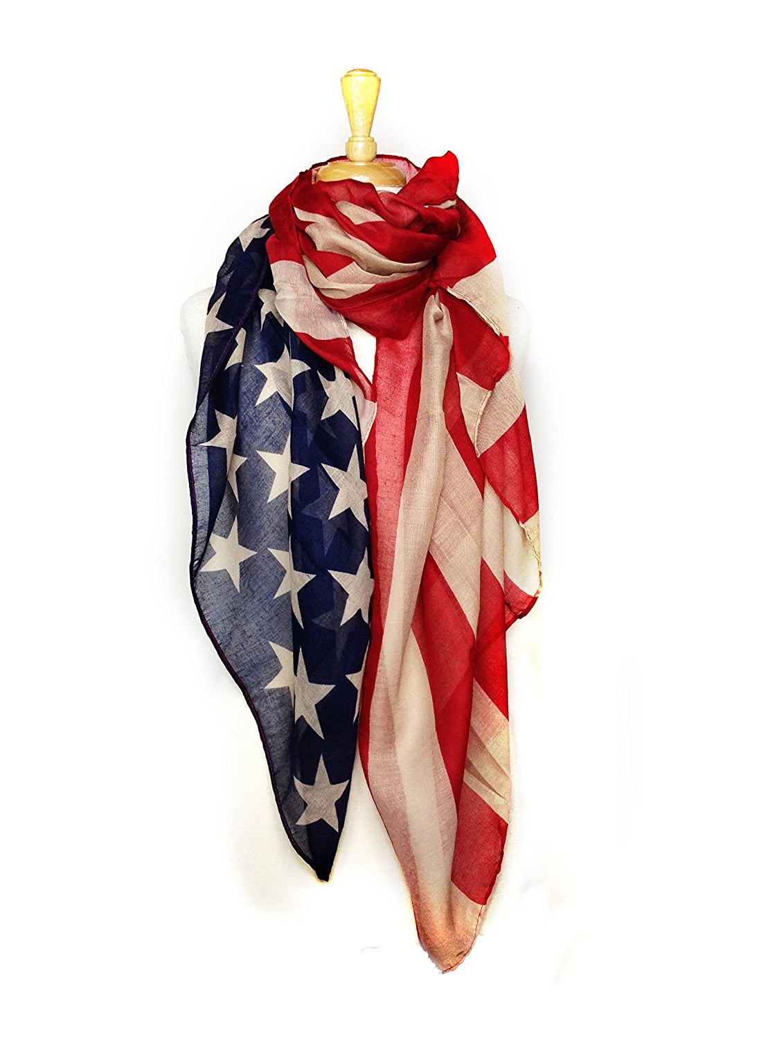 USA Patriotic American Flag Lightweight Scarf Wrap BANDANA Soft & Large ...