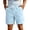 #01Sky Blue, variant on Jinhomg Men’s Cargo Bermuda Shorts Elastic Drawstring Waist Snap Flap Pockets Lightweight Knee Length Casual Outdoor Work Shorts Sky Blue,L