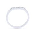 thumbnail image 5 of AFFY White Natural Diamond Accent Curved Matching Wedding Band Ring In 10k White Gold (0.06 Cttw), Ring Size 11.5, 5 of 6