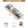 thumbnail image 4 of Stair Treads for Wooden Steps, Grey Peel and Stick Stair Treads with Reusable Adhesive, Modern Oil Painting Art Forest Non Slip Indoor Stairs Runner Rugs Mats for Elders Dogs 8"x30" 7PCS, 4 of 7