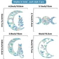 thumbnail image 3 of 12Pcs 4 Styles Moon Window Clings Cat 3D Rainbow Windows Decals Moon Phase Plant Static Stickers Anti-Collision Alert Prism Vinyl Film for Prevent Birds Strikes Home Kitchen Bedroom Decor, 3 of 9
