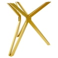 thumbnail image 3 of Geometric Heavy Duty Table Legs Solid Metal Dining Table Base 28.4" Gold, 3 of 9