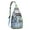 Greenish-blue-1, variant on Vintage Highland Cow Print Sling Backpack – Cute Farmhouse Floral Cow Crossbody Bag for Women & Men, Lightweight Hiking Daypack