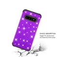 thumbnail image 6 of SOATUTO For Samsung S10 Case Heavy Duty Full-Body Defender Protective Bling Glitter Sparkle Hard Armor Hybrid Silicone Rubber Bumper Shockproof Case for Samsung Galaxy S10 6.1inch - Purple+Black, 6 of 6