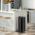 thumbnail image 3 of 8 Gallon Round Trash Can, 30L Modern Garbage Can with Soft Close Lid and Foot Pedal, Removable Inner Bucket for Living Room, Office, Bathroom, Kitchen, 3 of 6