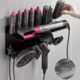 thumbnail image 2 of 2-in-1 Hair Dryer and Styler Holder - Waterproof, Wall Mounted Organizer for Bathroom, Bedroom, Salon - Fits Curler, Diffuser & Accessories, 2 of 8