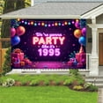 thumbnail image 4 of Happy 30th Birthday Backdrop Neon We're Gonna Party Like It's 1995 Photography Background with Colorful Balloons 30th Birthday Party Decorations Banner Supplies Photo Props, 4 of 7