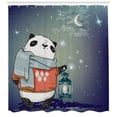 thumbnail image 3 of Ambesonne Panda Shower Curtain, Panda Bear Winter Night, 69"Wx70"L, Multicolor, 3 of 3