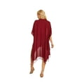 thumbnail image 2 of Beautybatik Maroon Women Long Solid Kimono Cardigan Shawl Wrap Swimsuit Cover Up Jacket One Size, 2 of 4