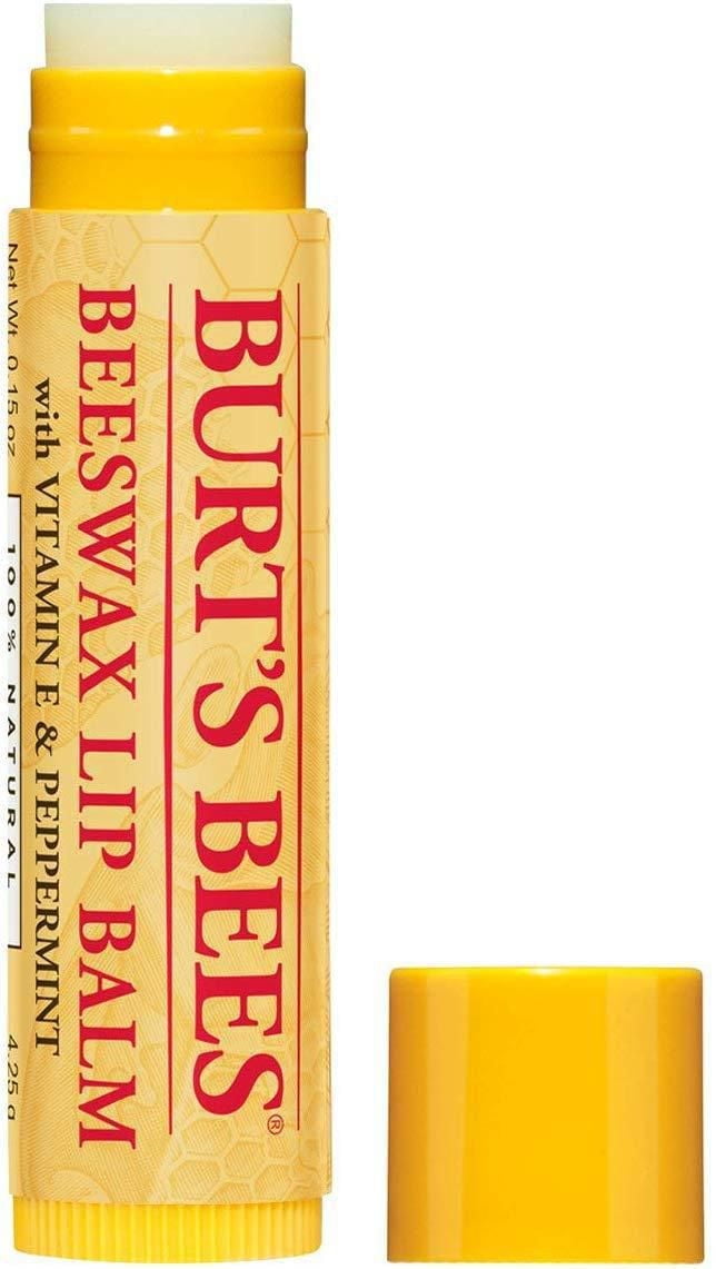 Burt's Bees 100% Natural Moisturizing Lip Balm, Original Beeswax with Vitamin E and Peppermint Oil -, 2 Pack