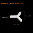 thumbnail image 2 of Unique Bargains 200Pack Wall Floor Tile Plastic Y Type Spacers Tiling Tools 2.5mm 3/32 Inch White, 2 of 3