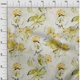 thumbnail image 3 of oneOone Cotton Jersey Yellow Fabric Floral & Quilting Supplies Print Sewing Fabric By The Yard 58 Inch Wide, 3 of 6