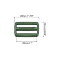 thumbnail image 2 of 1 Inch Tri-Glide Slide Buckles Webbing Strap Fastener, Dark Green, 50 Pack, 2 of 5
