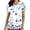 01 Blue 1, variant on Fewfanhot Womens Tops Valentine Scrub Tops Women V-Neck Short Sleeve Holiday Themed Heart Scrubs
