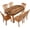 Brown Wood Grain, variant on Elastic Edge Polyester Fitted Table Cover, Mountain Forest Tree Table Cover, for Indoor Outdoor Party Dinner Patio, Fits for 48 x 68 Oval Table