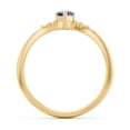 thumbnail image 4 of Birthstone Heart Ring with Shoulder Accents - Blue Sapphire (September), 4 of 4