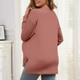 thumbnail image 4 of Yteetum Women's Maternity Long Sleeve Shirts Oversized Crewneck Pregnancy Nursing Breastfeed Hidden Zipper Side Split T Shirts Top Womens Casual Solid Plus Size Round Neck Loose Comfy Soft Tee Shirt, 4 of 7