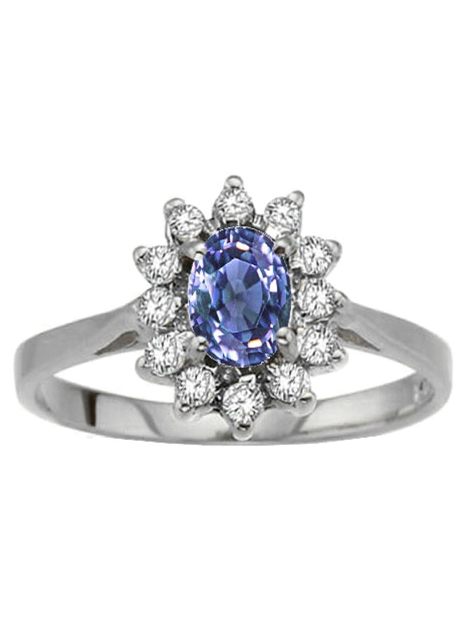 Tommaso Design Oval 7x5mm Genuine Tanzanite Ring by Tommaso design Studio