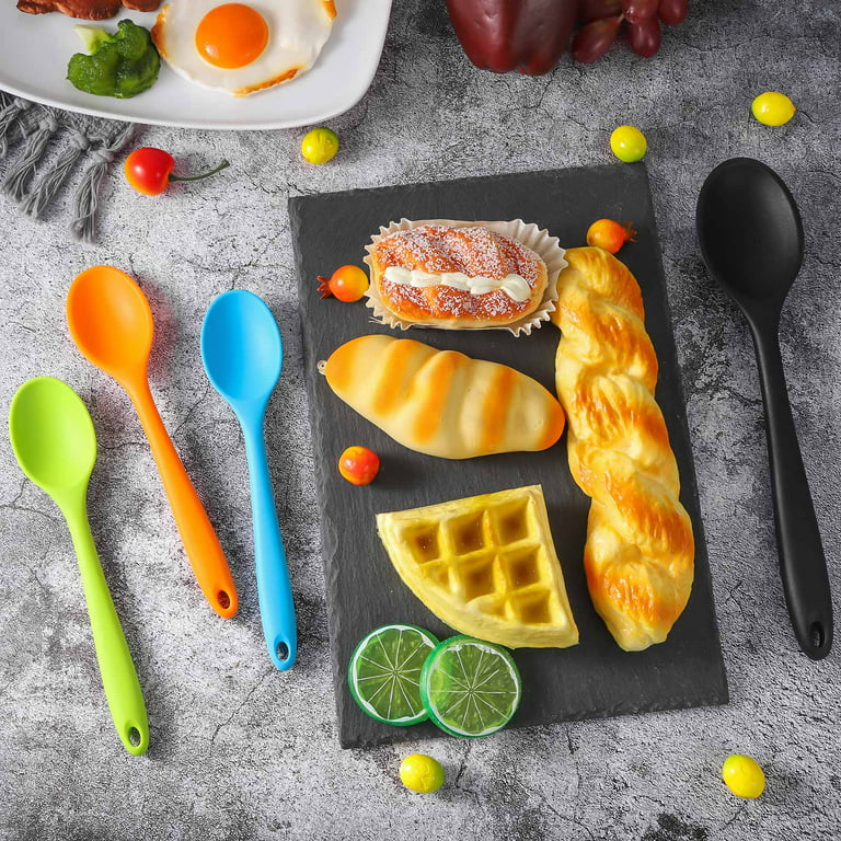 10.8 Inch Kitchen Cooking Spoons Silicone Mixing Spoons Non-Stick