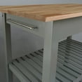 thumbnail image 5 of Kitchen Island Bar Station with Hardwood Counter Top - Slate Gray, 5 of 12