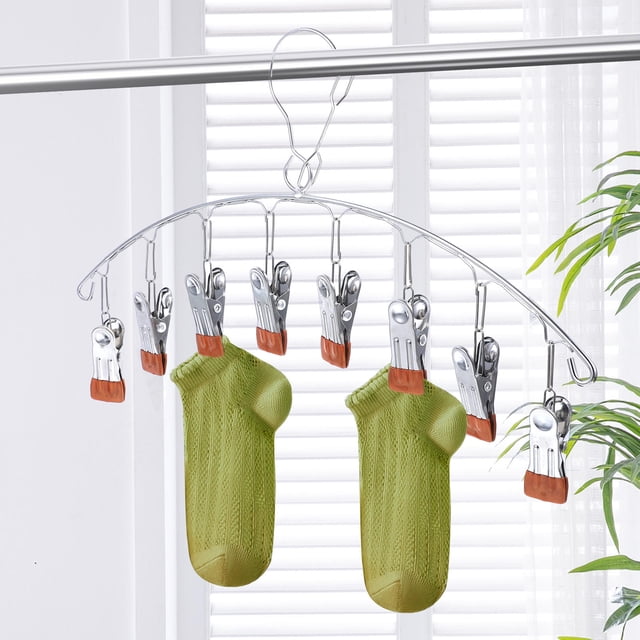 BESTYASH 2Ud Colgador Para Ropa Con Clips Resistentes Para Calcetines Y Camisetas