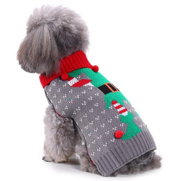 Suéter del jersey del perro del animal doméstico de Navidad de punto / / de nieve Ropa de invierno cálida S Salvador Pet Coat Sweater