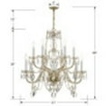 thumbnail image 2 of 1135-CH-CL-S-Crystorama Lighting-Crystal - Twelve Light 2-Tier Chandelier in Classic Style - 31 Inches Wide by 26 Inches High-Swarovski Strass Crystal, 2 of 5
