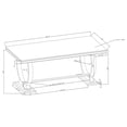 thumbnail image 3 of Pemberly Row Rectangular Glass Dining Table with Swooping Double-Hoop in Black, 3 of 3