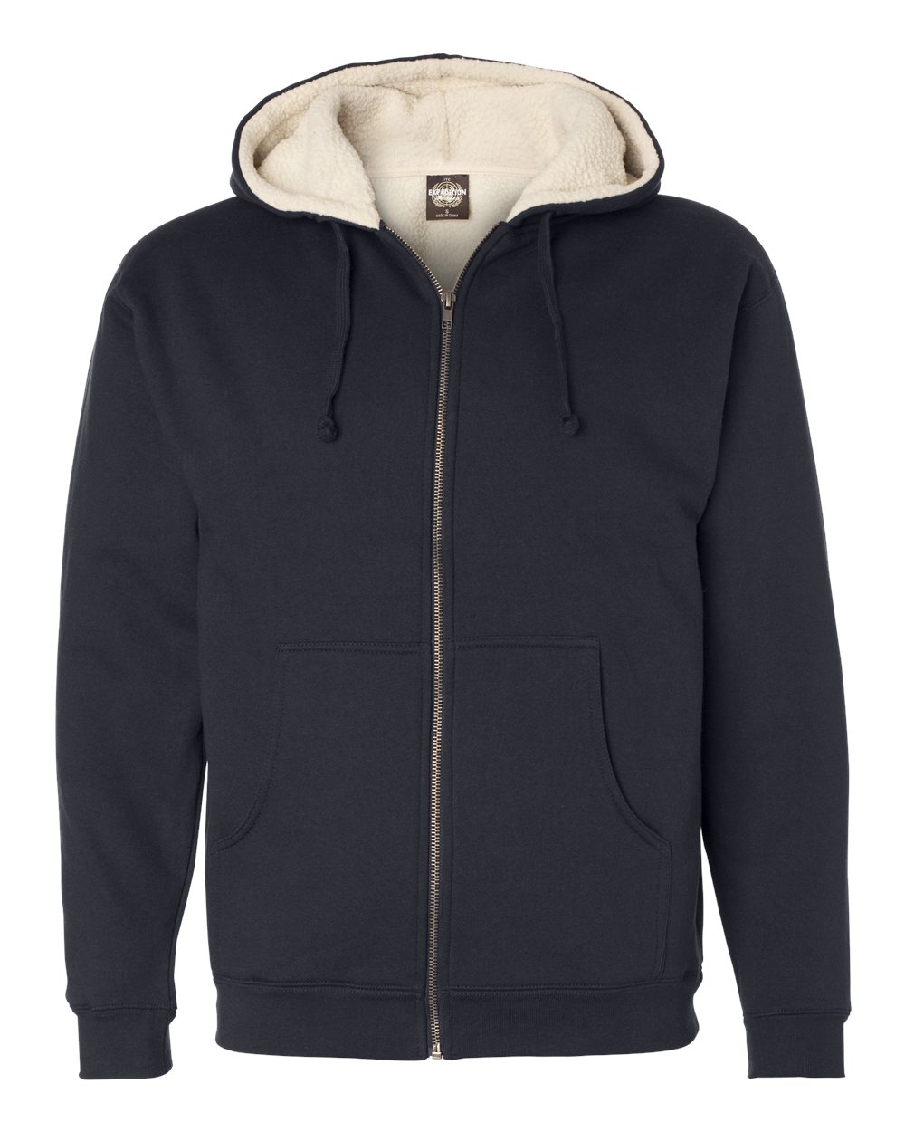 ITC EXP40SHZ Men's Sherpa Lined Full-Zip Hooded Sweatshirt - Navy ...