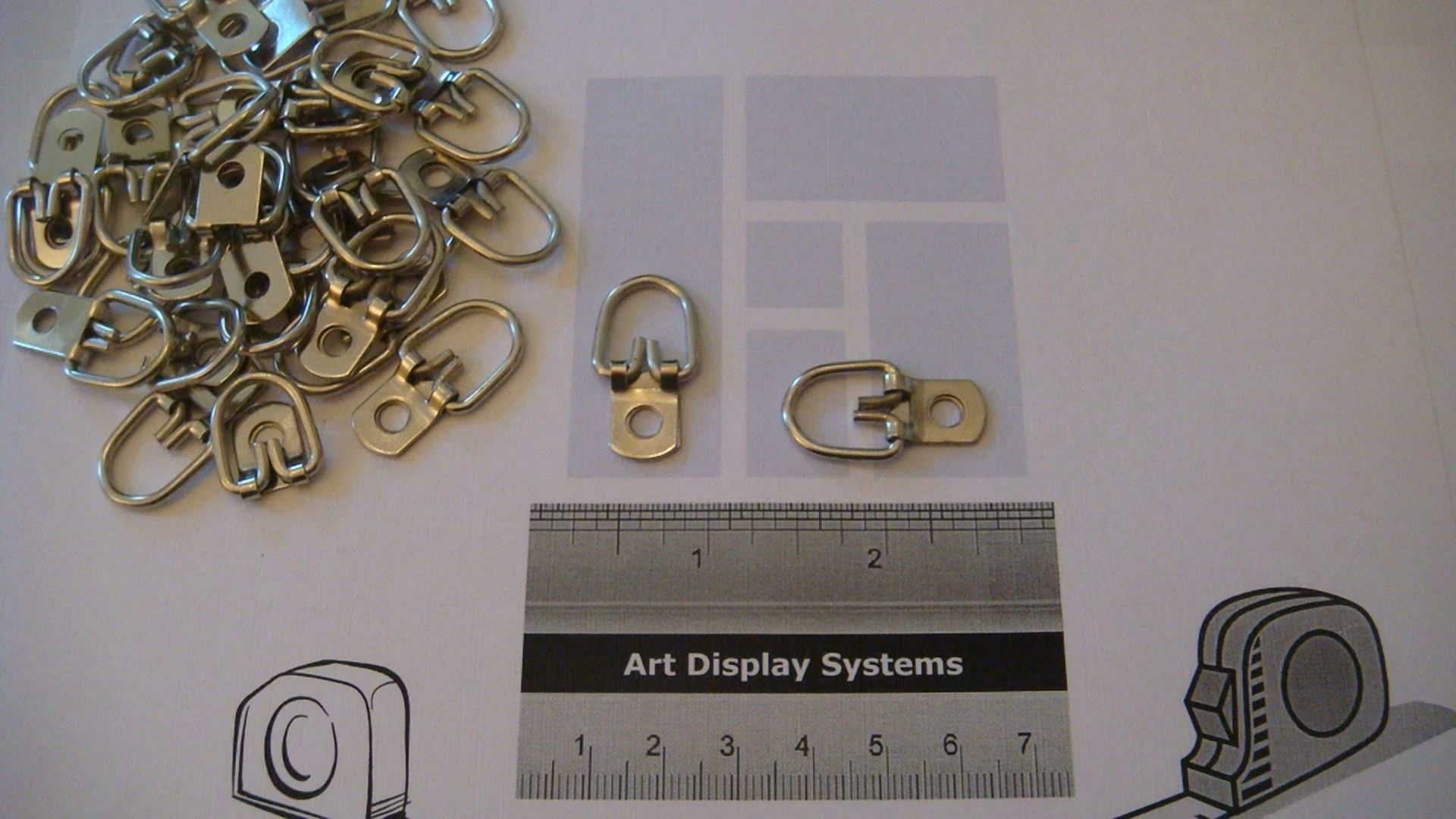 CRESTIN- 25 Medium D-Ring Picture Hanger Strap Mirror Hanger 100 # 6-1/2" Screw +Sample