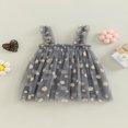 thumbnail image 2 of Robe Bébé Fille Daisy Bambin Sans Manches Floral Tutu Robe Couches Robes en Tulle, 2 of 6