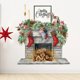 thumbnail image 4 of Chimenea falsa de Feliz Navidad con fuego, pegatinas de pared de regalo de Navidad para sala de estar, cocina, habitación, decoración del hogar, pegatina decorativa, 4 of 4