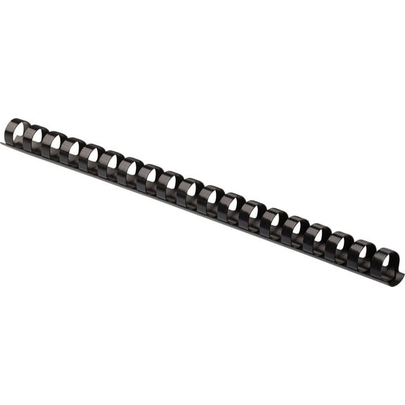 Fellowes, FEL52323, 19-ring Plastic Comb Binding, 25 / Pack, Black